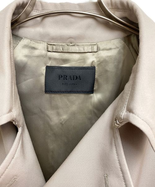 PRADA（プラダ）PRADA (プラダ) 24SS オーバーサイズトレンチコート ベージュ サイズ:48の古着・服飾アイテム
