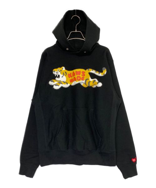 HUMAN MADE（ヒューマンメイド）HUMAN MADE (ヒューマンメイド) KAWS (カウズ) HOODIE ブラック サイズ:Lの古着・服飾アイテム