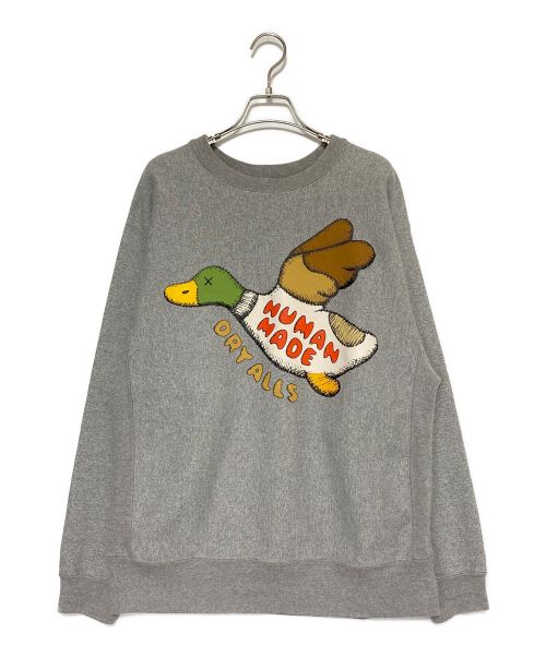 HUMAN MADE（ヒューマンメイド）HUMAN MADE (ヒューマンメイド) SWEATSHIRT グレー サイズ:XLの古着・服飾アイテム