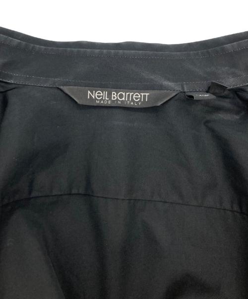 NEIL BARRETT（ニールバレット）NEIL BARRETT (ニールバレット) レザー切替シャツ ブラック サイズ:XSの古着・服飾アイテム