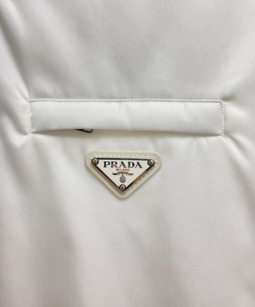 PRADA（プラダ）PRADA (プラダ) adidas (アディダス) トライアングルロコパッチスウェット ホワイト サイズ:Lの古着・服飾アイテム