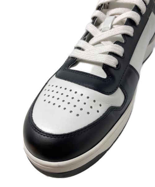 PRADA（プラダ）PRADA (プラダ) ダウンタウンレザースニーカー ホワイト×ブラック サイズ:27の古着・服飾アイテム