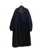 Yohji Yamamoto pour hommeヨウジヤマモト プールオム）の古着「23AW 12ozBK DENIM I-STAND COLLAR DENIM COAT」｜ブラック