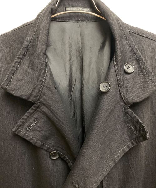 Yohji Yamamoto pour homme（ヨウジヤマモト プールオム）Yohji Yamamoto pour homme (ヨウジヤマモト プールオム) 23AW 12ozBK DENIM I-STAND COLLAR DENIM COAT ブラック サイズ:3の古着・服飾アイテム