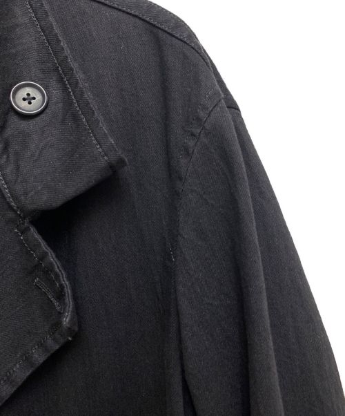 Yohji Yamamoto pour homme（ヨウジヤマモト プールオム）Yohji Yamamoto pour homme (ヨウジヤマモト プールオム) 23AW 12ozBK DENIM I-STAND COLLAR DENIM COAT ブラック サイズ:3の古着・服飾アイテム