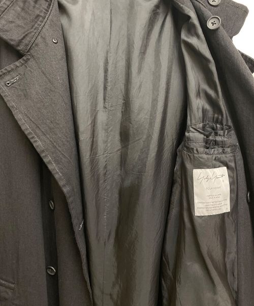 Yohji Yamamoto pour homme（ヨウジヤマモト プールオム）Yohji Yamamoto pour homme (ヨウジヤマモト プールオム) 23AW 12ozBK DENIM I-STAND COLLAR DENIM COAT ブラック サイズ:3の古着・服飾アイテム