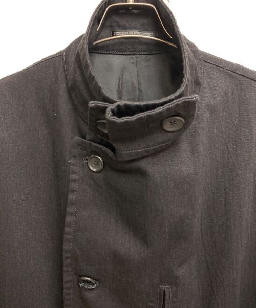 Yohji Yamamoto pour homme（ヨウジヤマモト プールオム）Yohji Yamamoto pour homme (ヨウジヤマモト プールオム) 23AW 12ozBK DENIM I-STAND COLLAR DENIM COAT ブラック サイズ:3の古着・服飾アイテム
