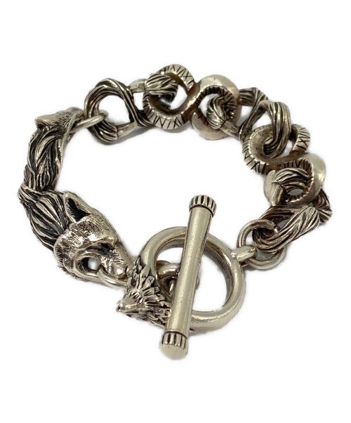 GOTHIC YOHJI YAMAMOTO（ゴシックヨウジヤマモト）GOTHIC YOHJI YAMAMOTO (ゴシックヨウジヤマモト) SILVER 950 WOLF BRACELET サイズ:-の古着・服飾アイテム