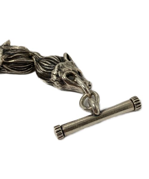 GOTHIC YOHJI YAMAMOTO（ゴシックヨウジヤマモト）GOTHIC YOHJI YAMAMOTO (ゴシックヨウジヤマモト) SILVER 950 WOLF BRACELET サイズ:-の古着・服飾アイテム
