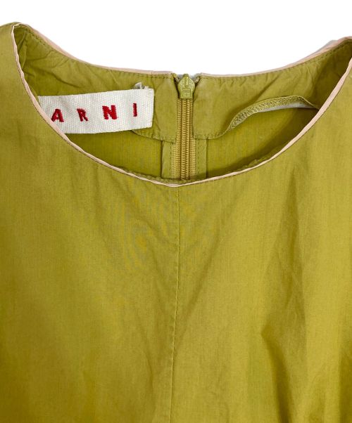 MARNI（マルニ）MARNI (マルニ) 半袖ワンピース 黄緑 サイズ:36の古着・服飾アイテム