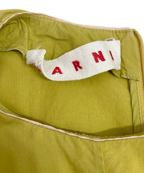 MARNI（マルニ）MARNI (マルニ) 半袖ワンピース 黄緑 サイズ:36の古着・服飾アイテム
