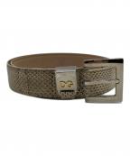 DOLCE & GABBANAドルチェ＆ガッバーナ）の古着「パイソンレザーベルト」｜ベージュ