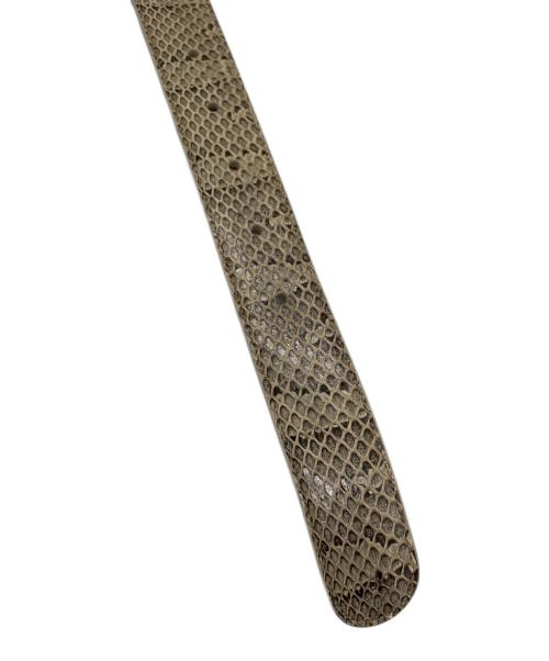 DOLCE & GABBANA（ドルチェ＆ガッバーナ）DOLCE & GABBANA (ドルチェ＆ガッバーナ) パイソンレザーベルト ベージュの古着・服飾アイテム