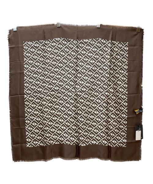 FENDI（フェンディ）FENDI (フェンディ) ズッカ柄シルクスカーフ ブラウン 未使用品の古着・服飾アイテム