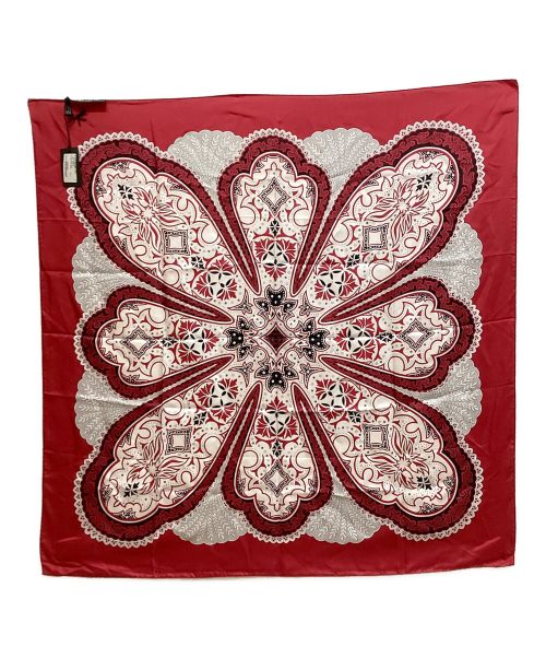 GUCCI（グッチ）GUCCI (グッチ) シルクスカーフ レッド 未使用品の古着・服飾アイテム