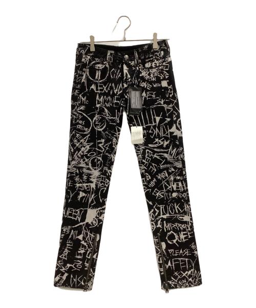 MCQ（マックキュー）MCQ (マックキュー) MCQ　総柄パンツ ブラック サイズ:W25の古着・服飾アイテム