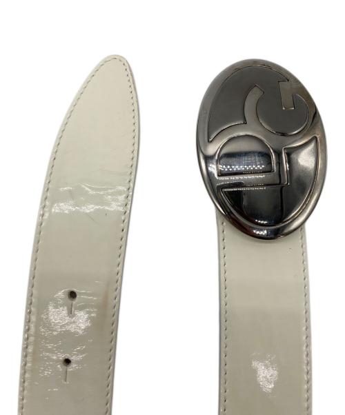 DOLCE & GABBANA（ドルチェ＆ガッバーナ）DOLCE & GABBANA (ドルチェ＆ガッバーナ) ロゴバックルベルト ホワイトの古着・服飾アイテム