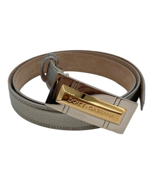 DOLCE & GABBANA（ドルチェ＆ガッバーナ）DOLCE & GABBANA (ドルチェ＆ガッバーナ) ロゴバックルナローベルト BE0288 シルバーの古着・服飾アイテム