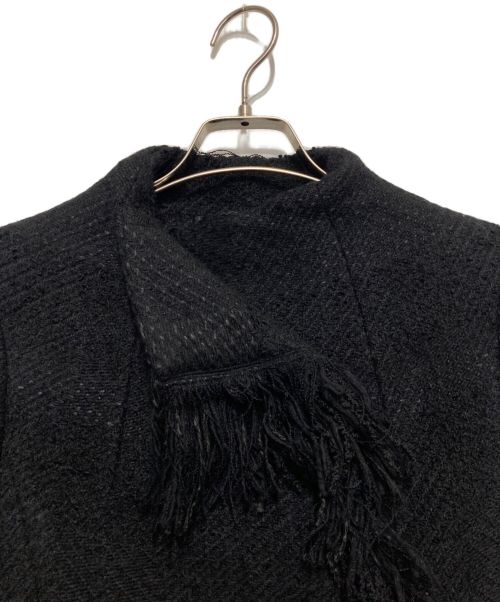 ESCADA（エスカーダ）ESCADA (エスカーダ) フリンジジャケット ブラック サイズ:SIZE32の古着・服飾アイテム