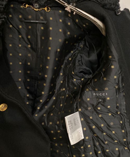 GUCCI（グッチ）GUCCI (グッチ) 金ボタンジャケット ブラック サイズ:36の古着・服飾アイテム