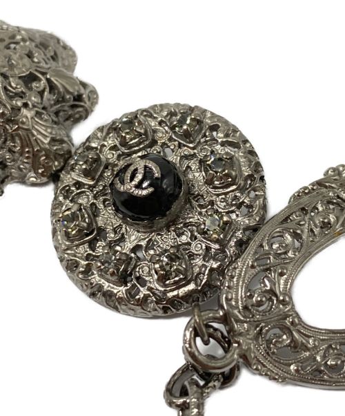 CHANEL（シャネル）CHANEL (シャネル) ラインストーンチェーンベルト シルバー サイズ:-の古着・服飾アイテム