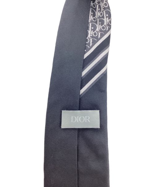 Dior（ディオール）Dior (ディオール) オブリーク柄シルクネクタイ ブラック サイズ:-の古着・服飾アイテム