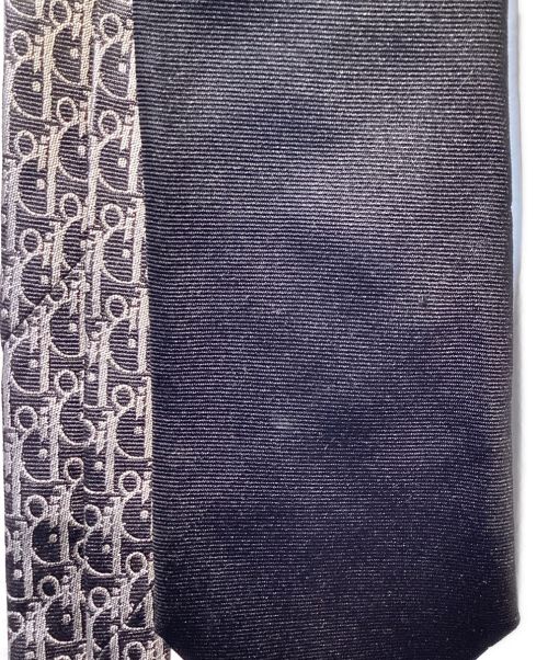 Dior（ディオール）Dior (ディオール) オブリーク柄シルクネクタイ ブラック サイズ:-の古着・服飾アイテム