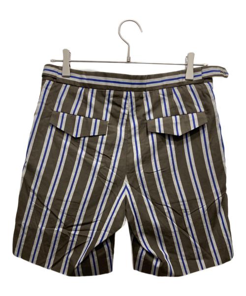 NEIL BARRETT（ニールバレット）NEIL BARRETT (ニールバレット) ストライプショートパンツ ブラウン サイズ:44の古着・服飾アイテム