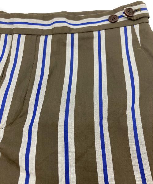 NEIL BARRETT（ニールバレット）NEIL BARRETT (ニールバレット) ストライプショートパンツ ブラウン サイズ:44の古着・服飾アイテム