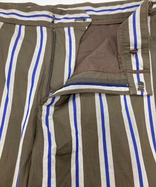NEIL BARRETT（ニールバレット）NEIL BARRETT (ニールバレット) ストライプショートパンツ ブラウン サイズ:44の古着・服飾アイテム