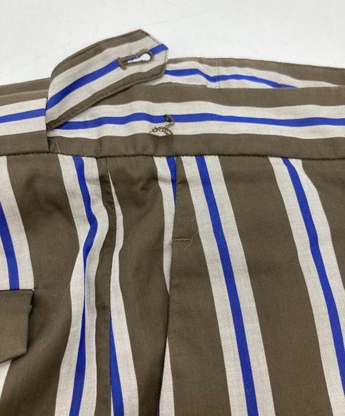 NEIL BARRETT（ニールバレット）NEIL BARRETT (ニールバレット) ストライプショートパンツ ブラウン サイズ:44の古着・服飾アイテム