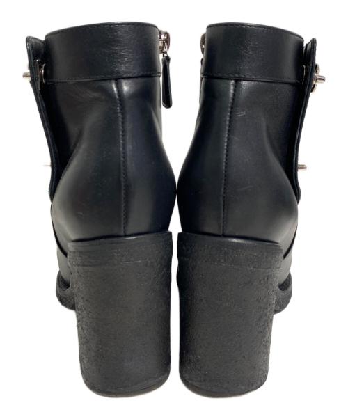 CHANEL（シャネル）CHANEL (シャネル) ターンロック ダブココ ヒールブーツ ブラック サイズ:35の古着・服飾アイテム