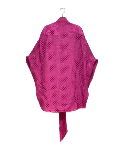BALENCIAGA（バレンシアガ）BALENCIAGA (バレンシアガ) ドットボウタイブラウス ピンク サイズ:34の古着・服飾アイテム