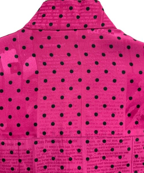 BALENCIAGA（バレンシアガ）BALENCIAGA (バレンシアガ) ドットボウタイブラウス ピンク サイズ:34の古着・服飾アイテム