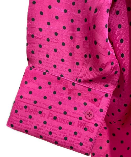 BALENCIAGA（バレンシアガ）BALENCIAGA (バレンシアガ) ドットボウタイブラウス ピンク サイズ:34の古着・服飾アイテム