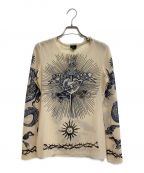 Jean Paul GAULTIERジャンポールゴルチェ）の古着「96SS/Archive/SAFE SEX FOREVER パワーネットセカンドスキンカットソー」｜ベージュ