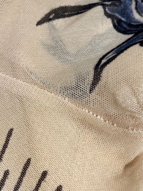 Jean Paul GAULTIER（ジャンポールゴルチェ）Jean Paul GAULTIER (ジャンポールゴルチェ) 96SS/Archive/SAFE SEX FOREVER パワーネットセカンドスキンカットソー ベージュ サイズ:40の古着・服飾アイテム