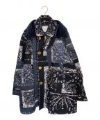 sacai×Dr.Wooサカイ×）の古着「Dr.Woo Bandana Print Coat」｜ネイビー