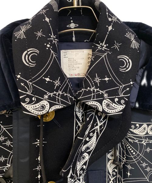 sacai（サカイ）sacai (サカイ) Dr.Woo (ドクターウー) Dr.Woo Bandana Print Coat ネイビー サイズ:1の古着・服飾アイテム