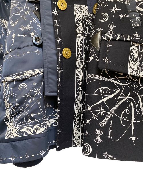sacai（サカイ）sacai (サカイ) Dr.Woo (ドクターウー) Dr.Woo Bandana Print Coat ネイビー サイズ:1の古着・服飾アイテム
