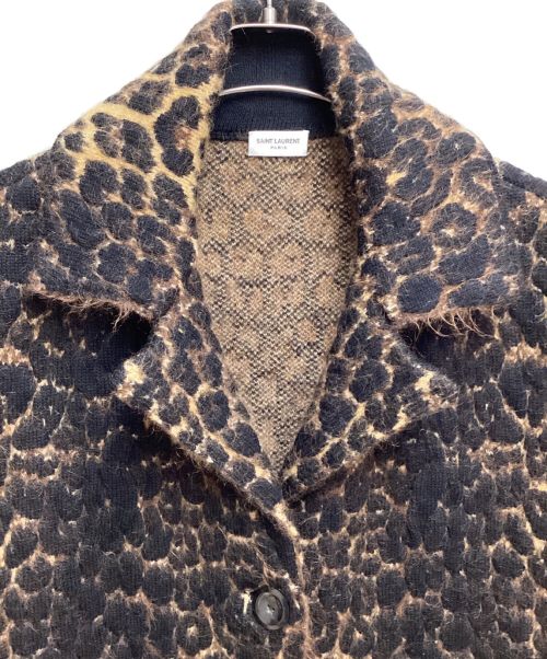 Saint Laurent Paris（サンローランパリ）Saint Laurent Paris (サンローランパリ) レオパードファーコート ブラウン×ブラック サイズ:XSの古着・服飾アイテム