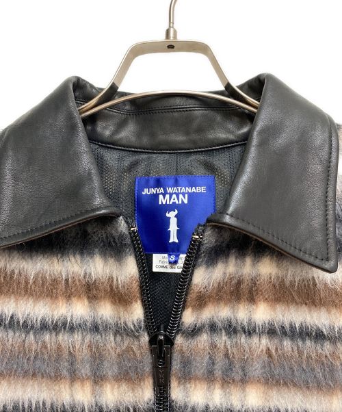 JUNYA WATANABE MAN（ジュンヤワタナベマン）JUNYA WATANABE MAN (ジュンヤワタナベマン) 22AW テクスチャードシャツジャケット カーキ×ブラウン サイズ:Sの古着・服飾アイテム