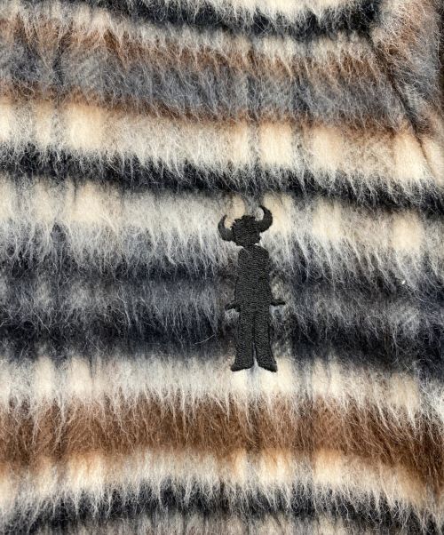 JUNYA WATANABE MAN（ジュンヤワタナベマン）JUNYA WATANABE MAN (ジュンヤワタナベマン) 22AW テクスチャードシャツジャケット カーキ×ブラウン サイズ:Sの古着・服飾アイテム