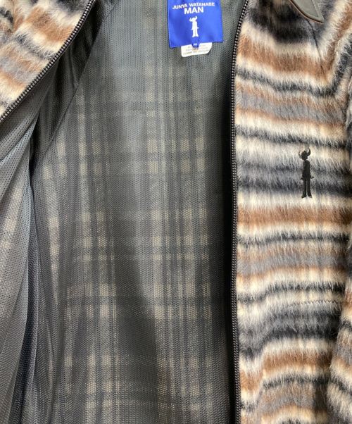 JUNYA WATANABE MAN（ジュンヤワタナベマン）JUNYA WATANABE MAN (ジュンヤワタナベマン) 22AW テクスチャードシャツジャケット カーキ×ブラウン サイズ:Sの古着・服飾アイテム
