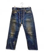 JUNYA WATANABE MAN×LEVI'S×BerBerJinジュンヤワタナベマン×リーバイス×ベンベルジン）の古着「23SS 綿ツイルプリントデニムパンツ」｜インディゴ