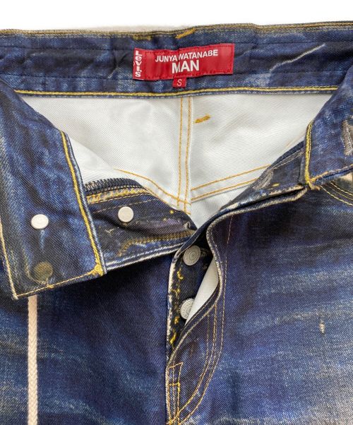 JUNYA WATANABE MAN（ジュンヤワタナベマン）JUNYA WATANABE MAN (ジュンヤワタナベマン) LEVI'S (リーバイス) Berberjin (ベルベルジン) 23SS 綿ツイルプリントデニムパンツ インディゴ サイズ:Sの古着・服飾アイテム