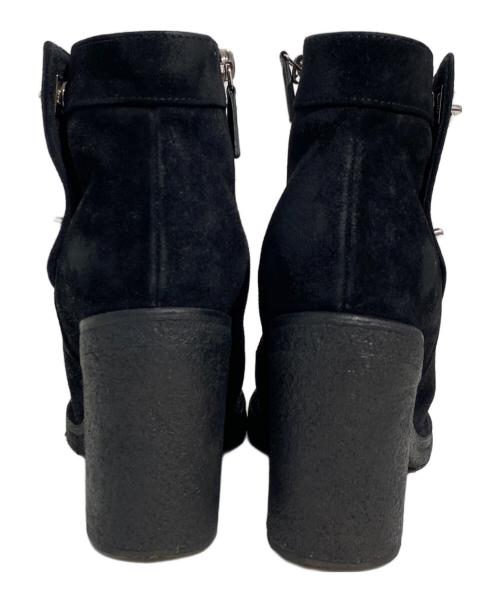 CHANEL（シャネル）CHANEL (シャネル) ダブルココ スウェードショートブーツ ブラック サイズ:36の古着・服飾アイテム