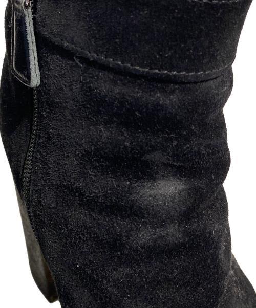 CHANEL（シャネル）CHANEL (シャネル) ダブルココ スウェードショートブーツ ブラック サイズ:36の古着・服飾アイテム