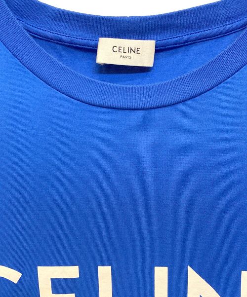 CELINE（セリーヌ）CELINE (セリーヌ) ルーズロゴプリントTシャツ ロイヤルブルー サイズ:Sの古着・服飾アイテム
