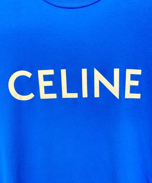 CELINE（セリーヌ）CELINE (セリーヌ) ルーズロゴプリントTシャツ ロイヤルブルー サイズ:Sの古着・服飾アイテム